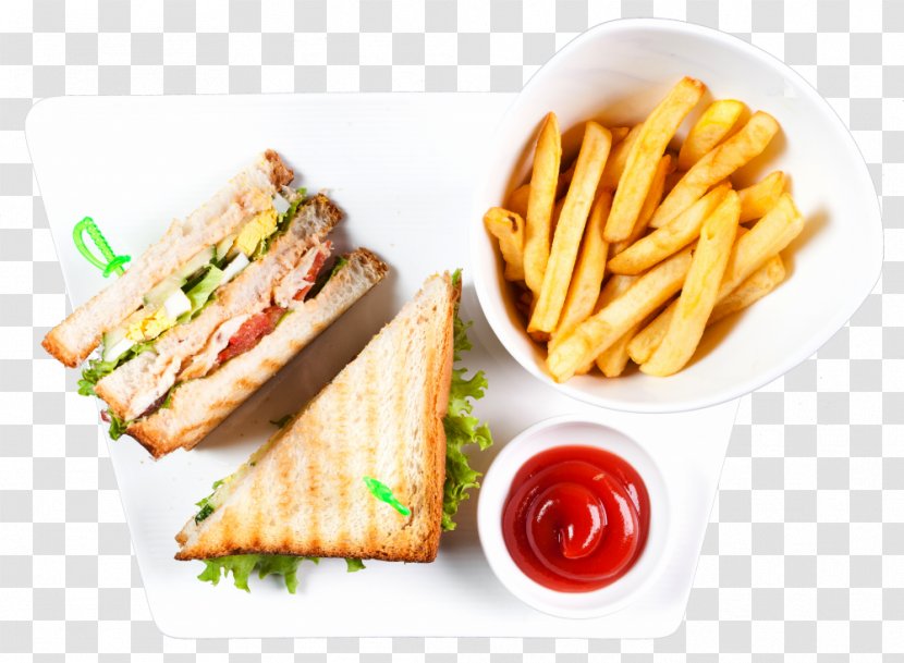 French Fries Club Sandwich Toast Hamburger Full Breakfast Transparent PNG