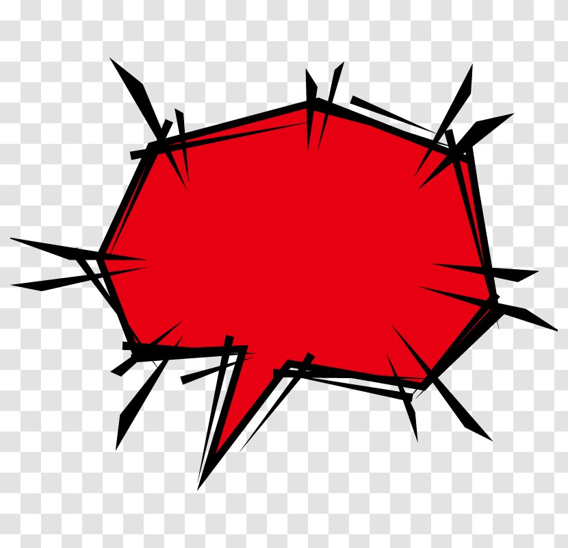 Red Speech Bubble. - Frame - Flower Transparent PNG