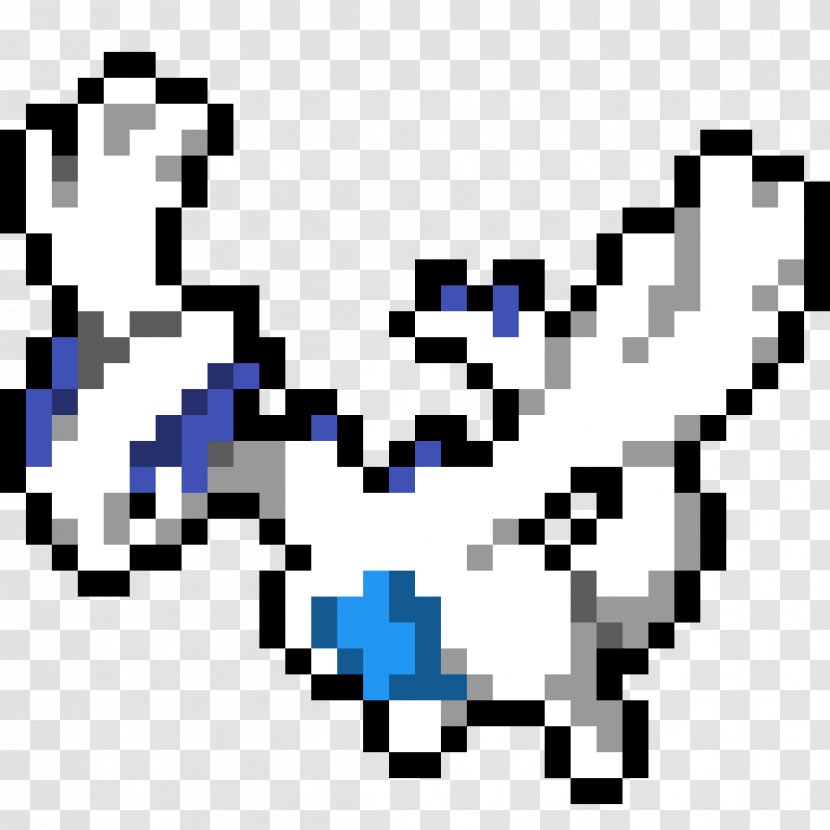 Lugia Pixel Art Pokémon - Symmetry - Pokemon Transparent PNG