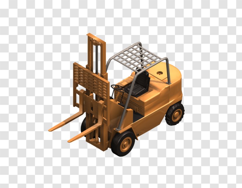 Heavy Machinery Forklift Wheel Tractor-scraper - 3d Model Home Transparent PNG
