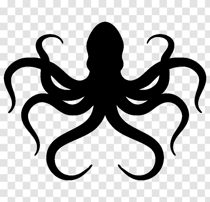 Octopus Sticker Vinyl Group Adhesive Clip Art - Animal - Silhouette Transparent PNG