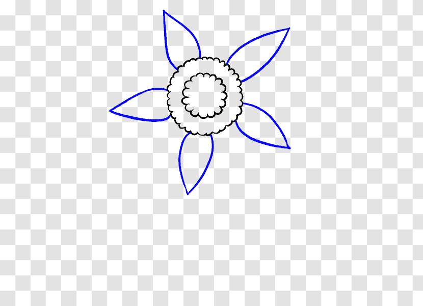 Drawing Cartoon Common Sunflower Line Art Sketch - Eye - Petal Circle Transparent PNG