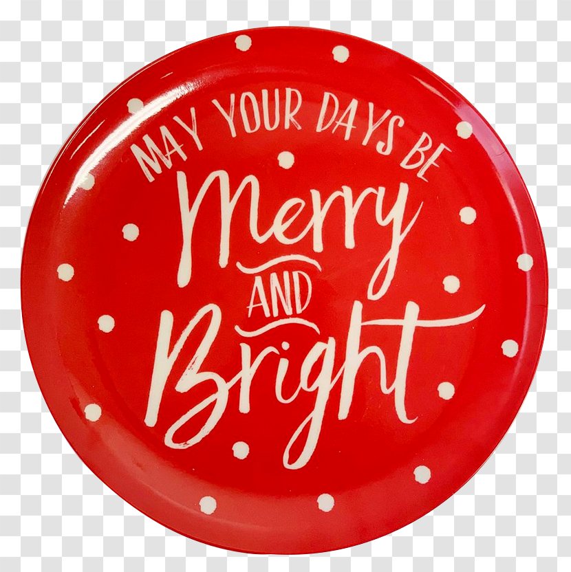 Christmas Ornament - Plate - Dishware Calligraphy Transparent PNG