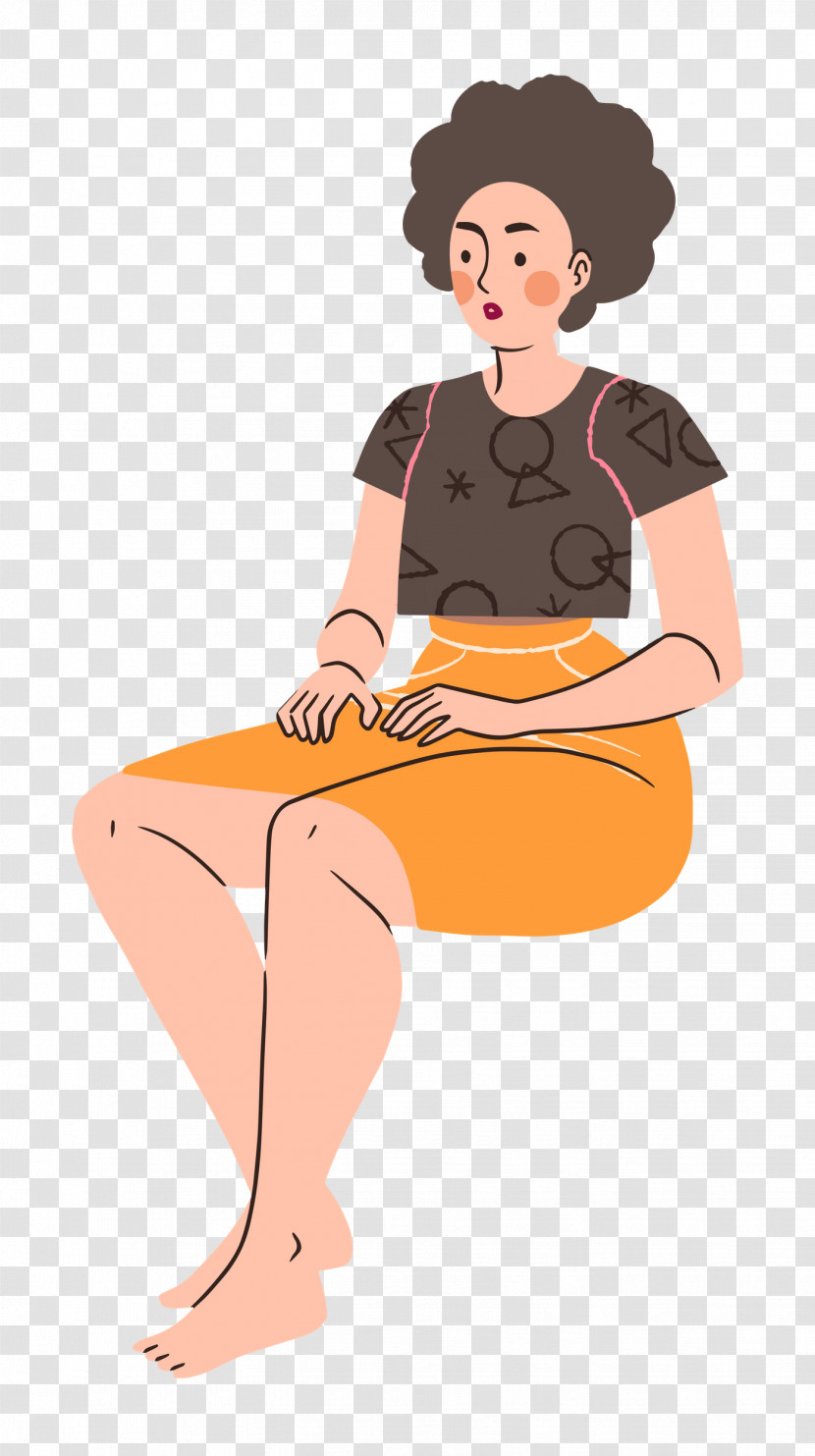 Sitting Girl Woman Transparent PNG