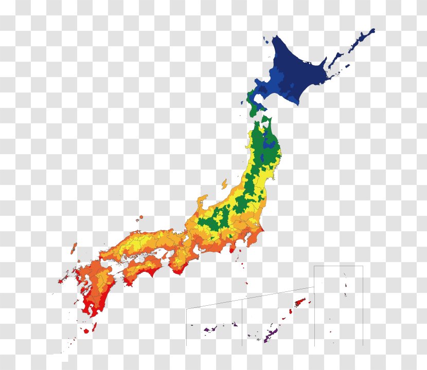 Japanese Archipelago World Map - Vector - Low Energy Transparent PNG