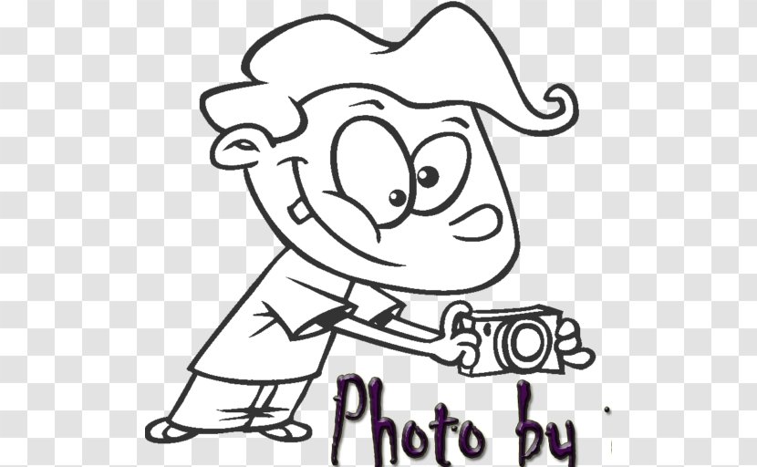 Black And White Clip Art Coloring Book Drawing Line - Cartoon - Camera Transparent PNG