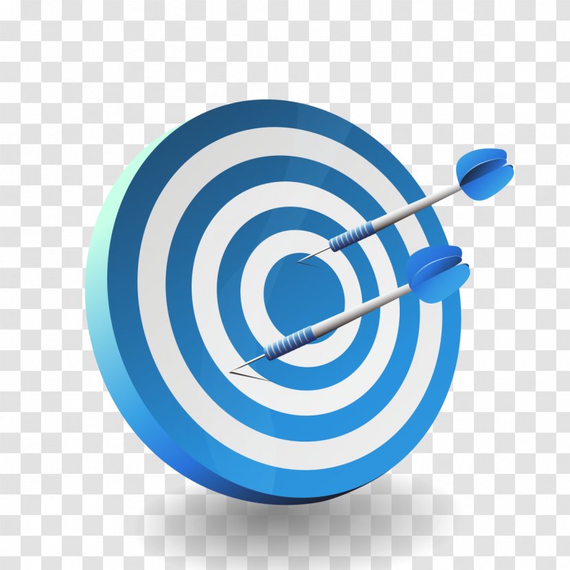 Darts 3D Computer Graphics Illustration - Shutterstock - Blue Dart Bullseye Transparent PNG