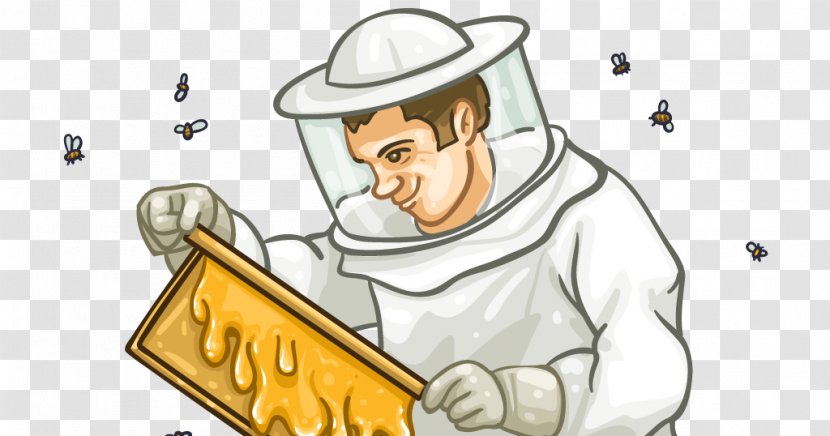 Beekeeper Beekeeping Beehive Apiary - Pollination - Bee Transparent PNG