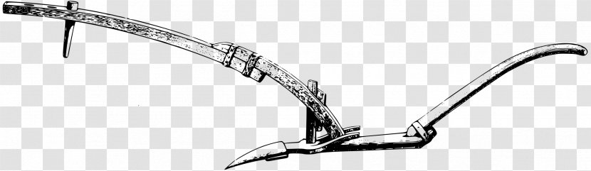 Plough Agriculture Farm Clip Art - Black And White - Ploughing Transparent PNG