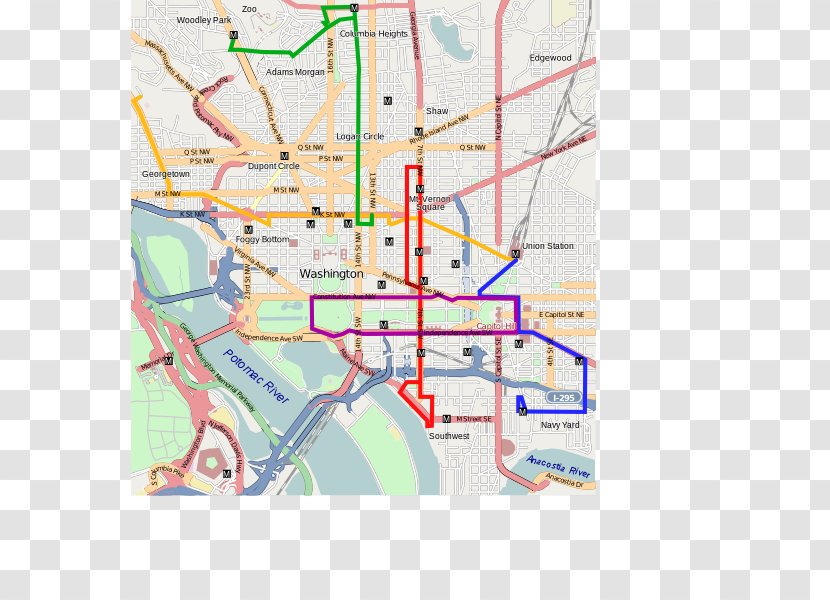 Road Map Washington, D.C. Wikimedia Commons Foundation Transparent PNG