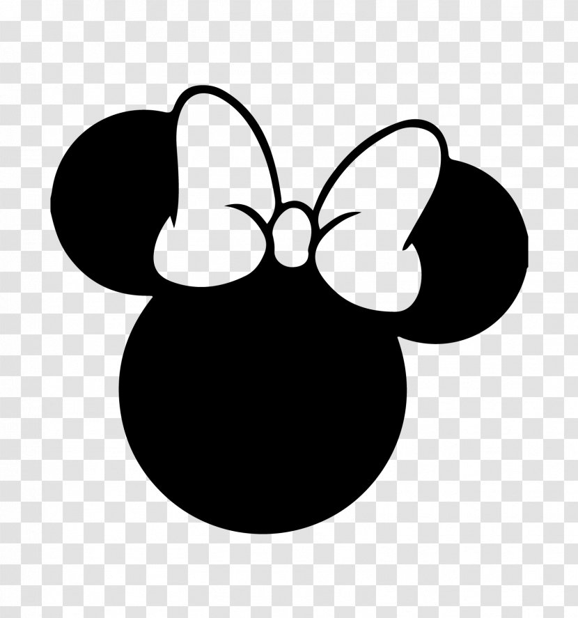 Minnie Mouse - Drawing - Black And White Transparent PNG