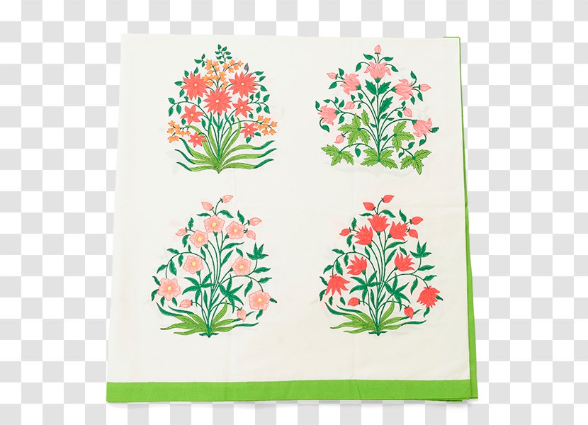 Cloth Napkins Bar Palladio Jaipur Textile Flower Floral Design - Napkin Transparent PNG