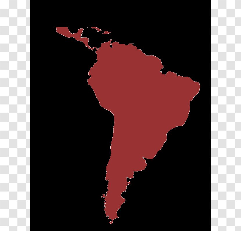 Latin America Red - Silhouette Transparent PNG