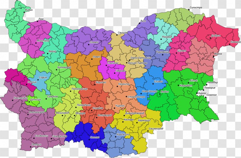 Provinces Of Bulgaria Map Severozapaden Planning Region Image Oblast Transparent PNG