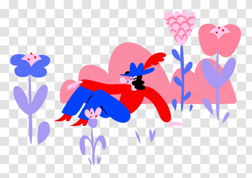 Alone Time Park Flower Transparent PNG