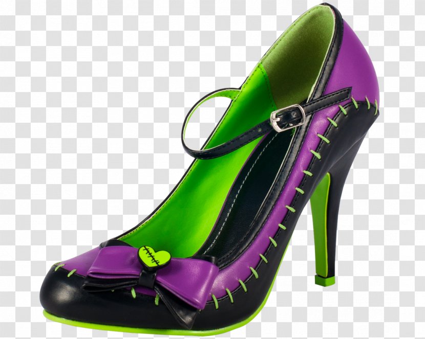 Oogie Boogie T.U.K. High-heeled Shoe Boot - Heart - Purple Designer Shoes For Women Transparent PNG