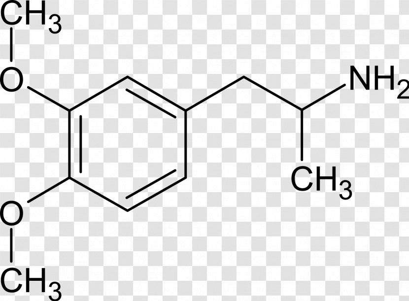 Methylone Substituted Amphetamine Dimethoxyamphetamine Cathine Stimulant - Monochrome Transparent PNG