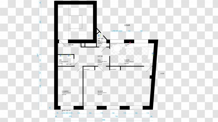 Craie Studio Apartment Chalk Floor Plan Transparent PNG