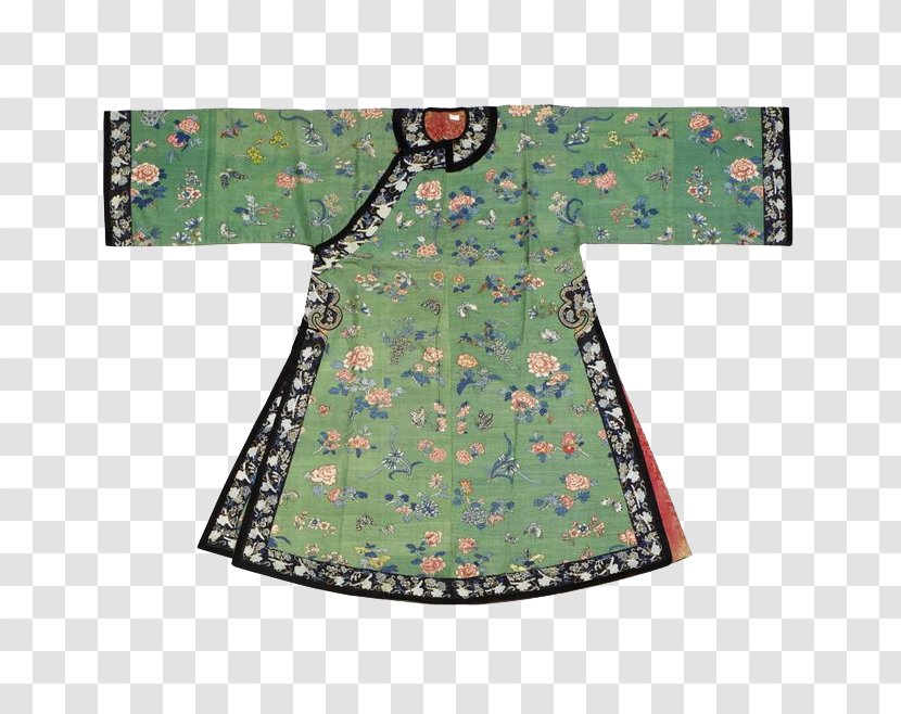 Qing Dynasty Transition From Ming To Manchu People U6e05u671du670du98fe Cheongsam - Women Are Fitted With Light Green Floral Transparent PNG