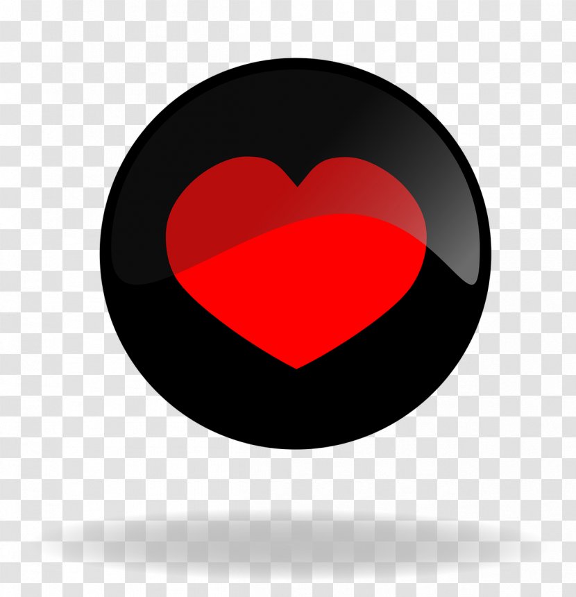 Red Heart Black - Letter - Exquisite Option Button Transparent PNG