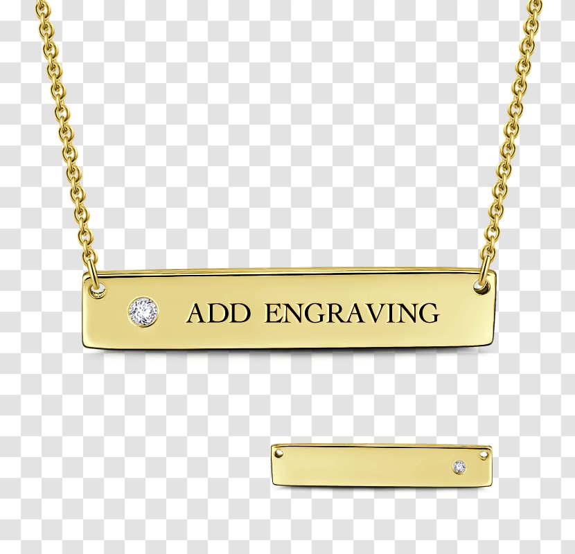 Gold Plating Necklace Diamond - Goldfilled Jewelry - Bar Gifts Poster Transparent PNG