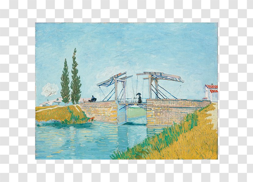 Langlois Bridge At Arles The Yellow House Starry Night Sower - Canvas - Painting Transparent PNG