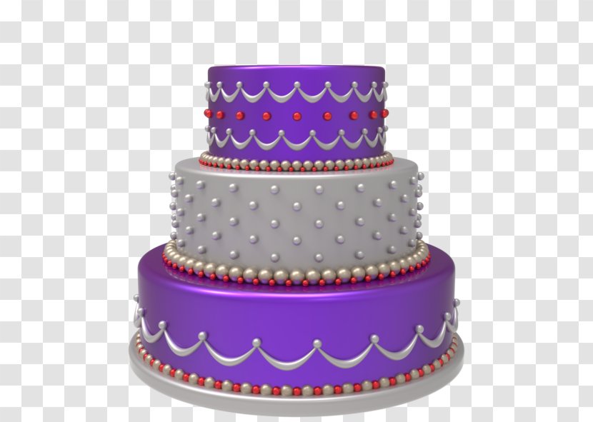 Wedding Cake Birthday Buttercream Torte Decorating - Purple Transparent PNG