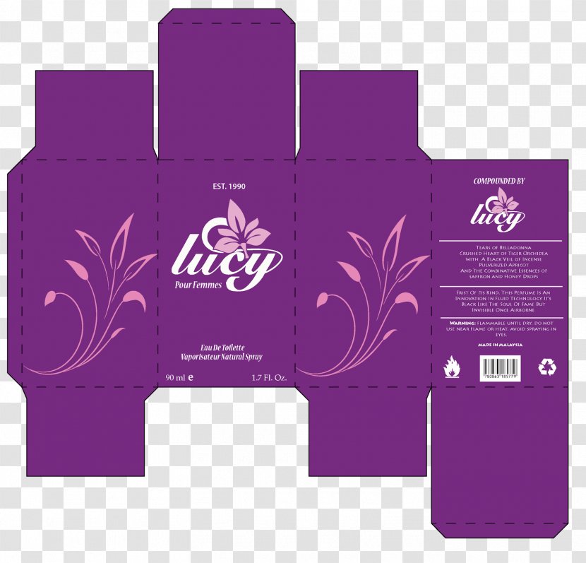 Paper Packaging And Labeling Decorative Box Perfume - Cardboard - Design Transparent PNG
