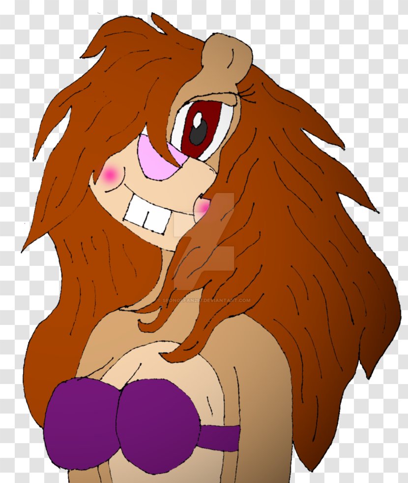 Sandy Cheeks Dog Lion Art Illustration - Heart Transparent PNG