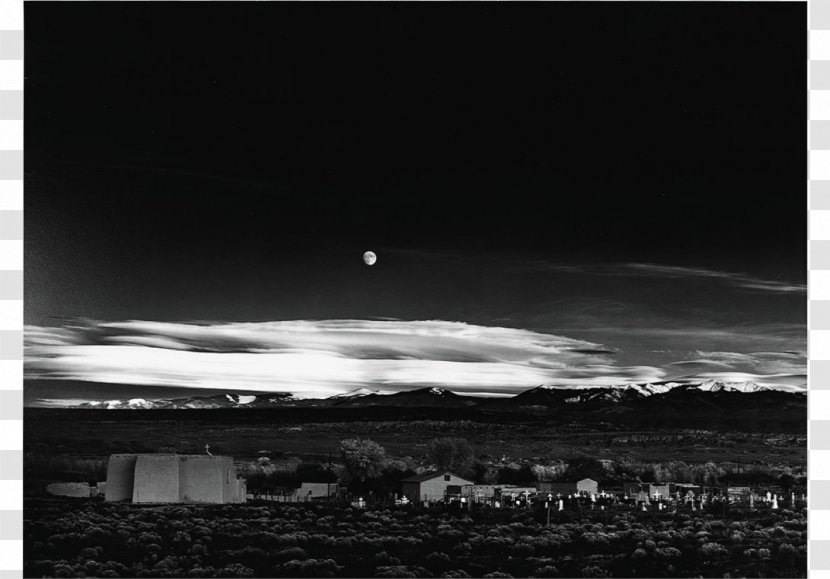 Moonrise, Hernandez, New Mexico, 1941 Photographer Redwood's Bull Creek Flat: Northern California, 1959 - Monochrome Photography Transparent PNG