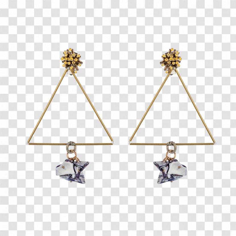 Earring Body Jewellery Triangle - Beading Pennant Transparent PNG
