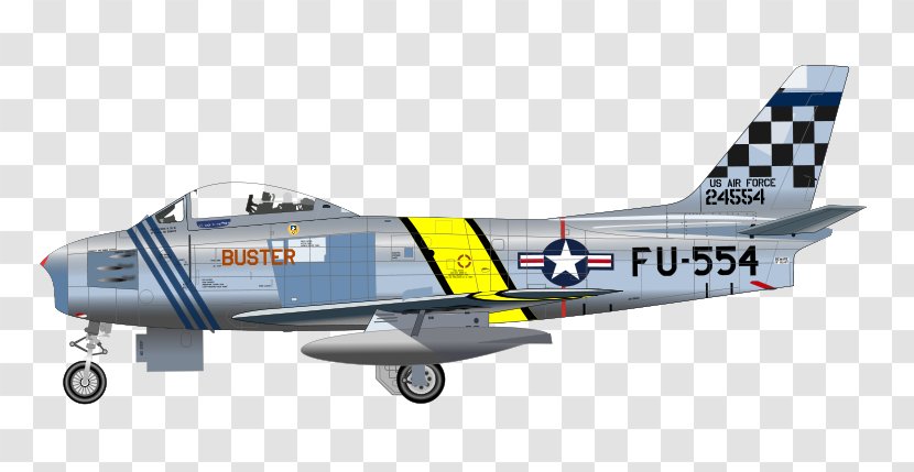 Airplane Fighter Aircraft North American F-86 Sabre Clip Art - Cliparts Transparent PNG