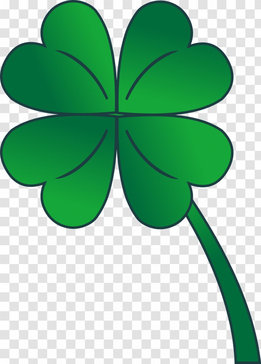 Four-leaf Clover Shamrock Saint Patricks Day Clip Art - Free Content - Green Transparent PNG