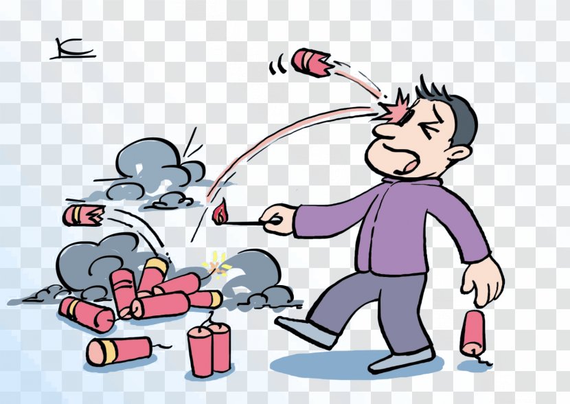 Accident Firecracker Fireworks - Cartoon - Cannon Transparent PNG