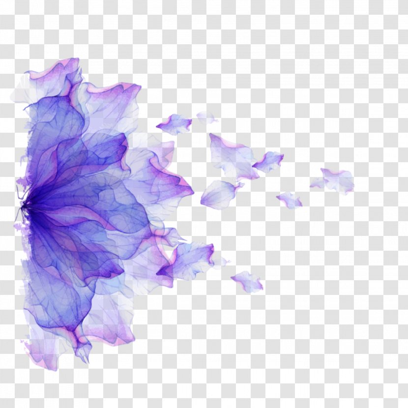 Petal Clip Art Flower Vector Graphics Purple Transparent PNG