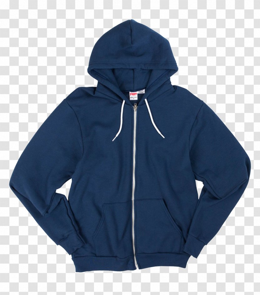 Hoodie Polar Fleece Blue Jacket - Cobalt - Clothes Zipper Transparent PNG