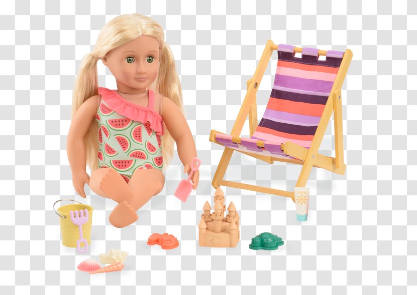 Our Generation Dolls Day At The Beach Accessories Set Pegged Accessory Chair Clothing - Push Pop Tubes Transparent PNG