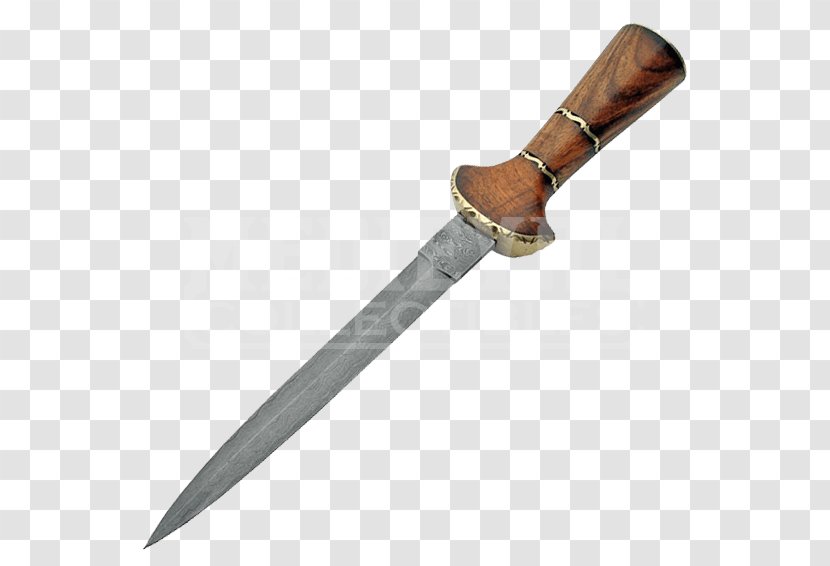 Bowie Knife Hunting & Survival Knives Damascus Dagger Transparent PNG