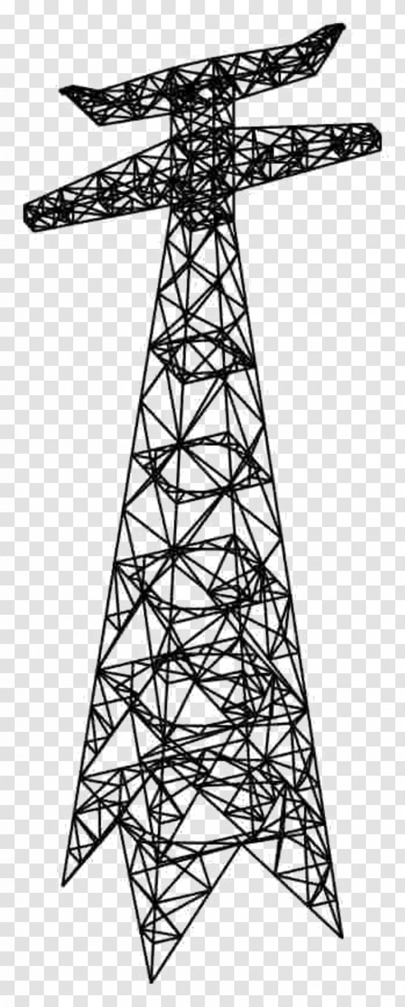 Transmission Tower Electricity Electric Power - Sticker - High Voltage Transparent PNG