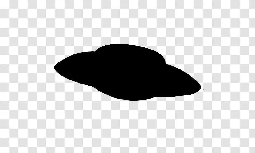 Silhouette Flying Saucer Unidentified Object - Black And White Transparent PNG