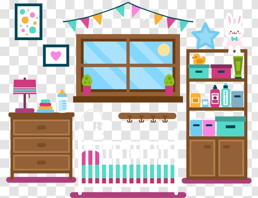 Room Euclidean Vector - Child - Cute Baby Decor Transparent PNG