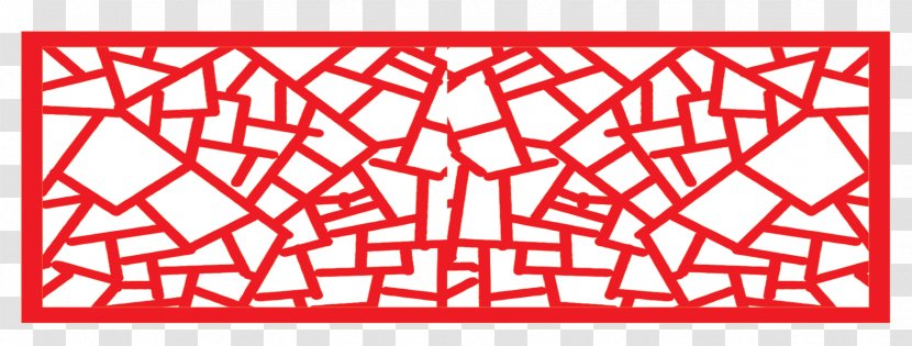 Lantern Festival Poster Papercutting - Black And White - Red Fractal Collage Material Transparent PNG