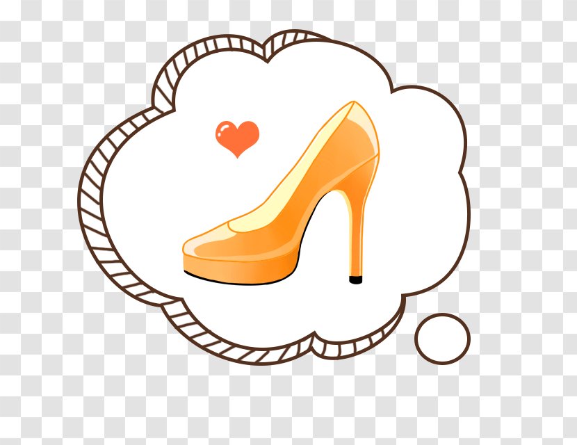 Coco Speech Balloon Cartoon - Makeup - Yellow Simple High Heels Decorative Patterns Transparent PNG