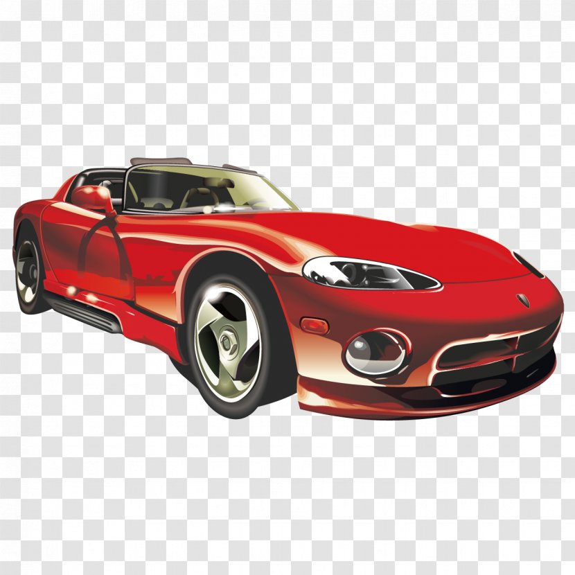 Sports Car Luxury Vehicle - Beautiful Red Transparent PNG