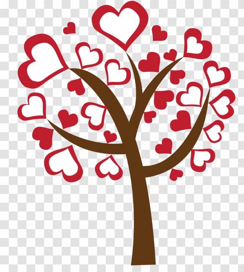 Heart Tree Valentines Day Root Clip Art - Hearts Cliparts Transparent PNG