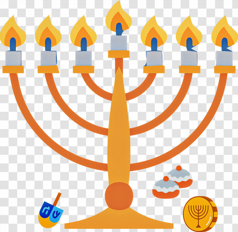 Hanukkah Candle Happy Hanukkah Transparent PNG