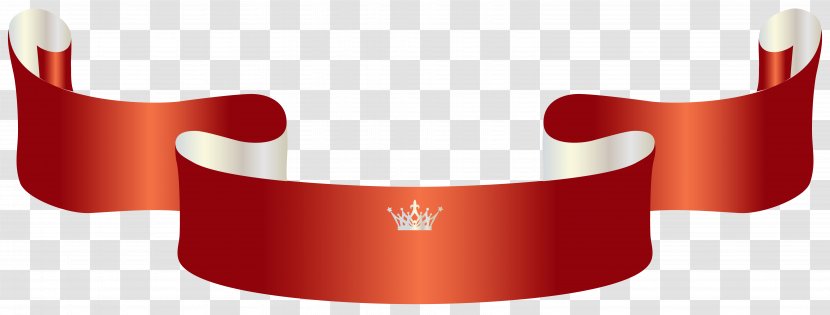 Banner Crown Advertising Clip Art - Textile - Red Cliparts Transparent PNG