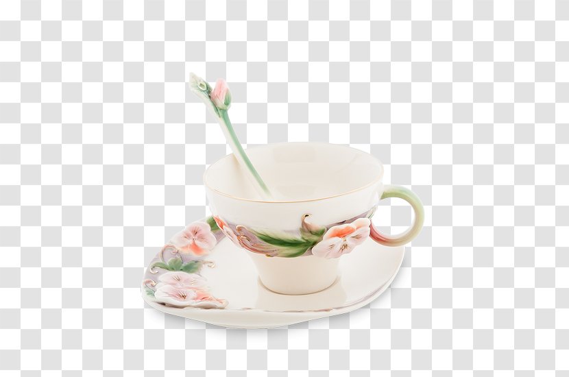 Tableware Saucer Mug Coffee Cup Ceramic - Treasure Bowl Transparent PNG