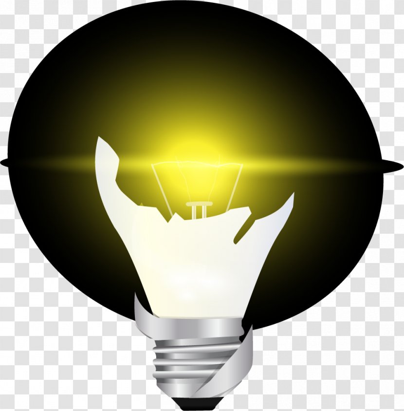 Incandescent Light Bulb Lamp - Broken Cartoon Transparent PNG
