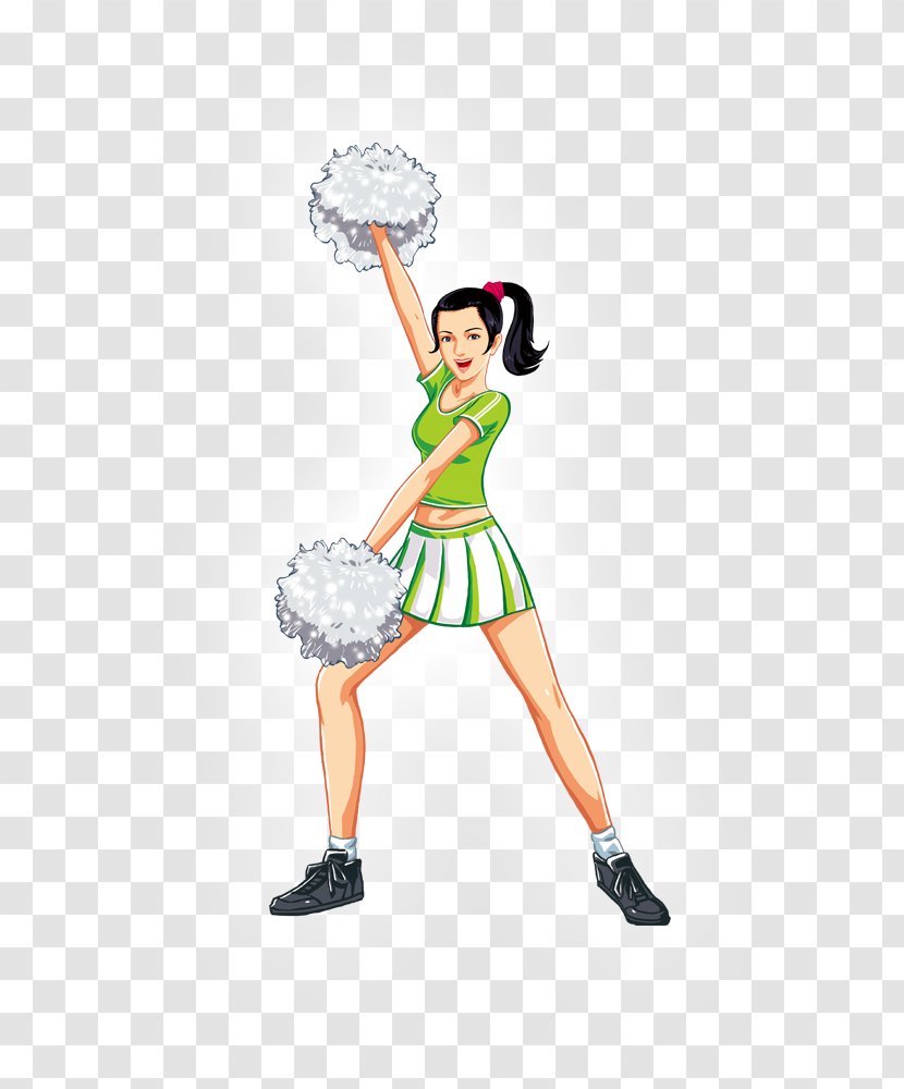 Cartoon Aerobics - Watercolor - Cheerleaders Transparent PNG